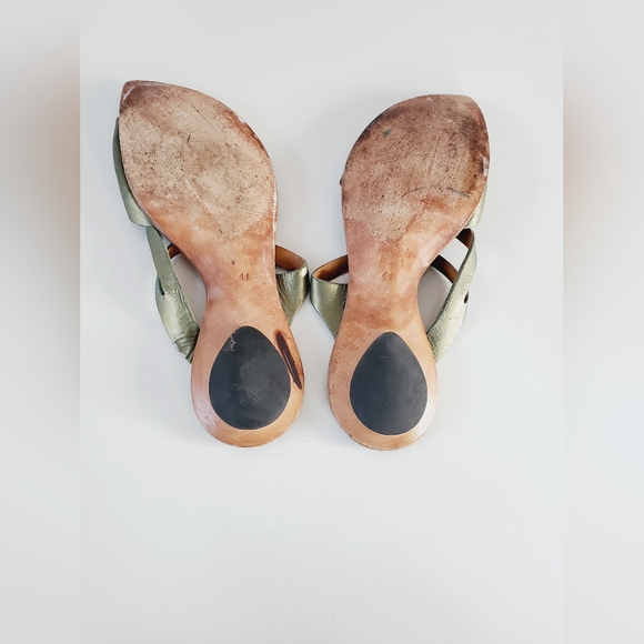 Cydwoq BAZAAR Handmade Leather Slide Toe Loop Sandals Size 41 US 10 - Picture 15 of 15